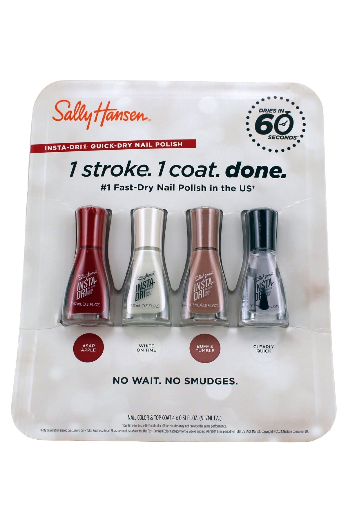 Sally Hansen Insta-Dri Nail Polish 0.31 oz, 4-Pack