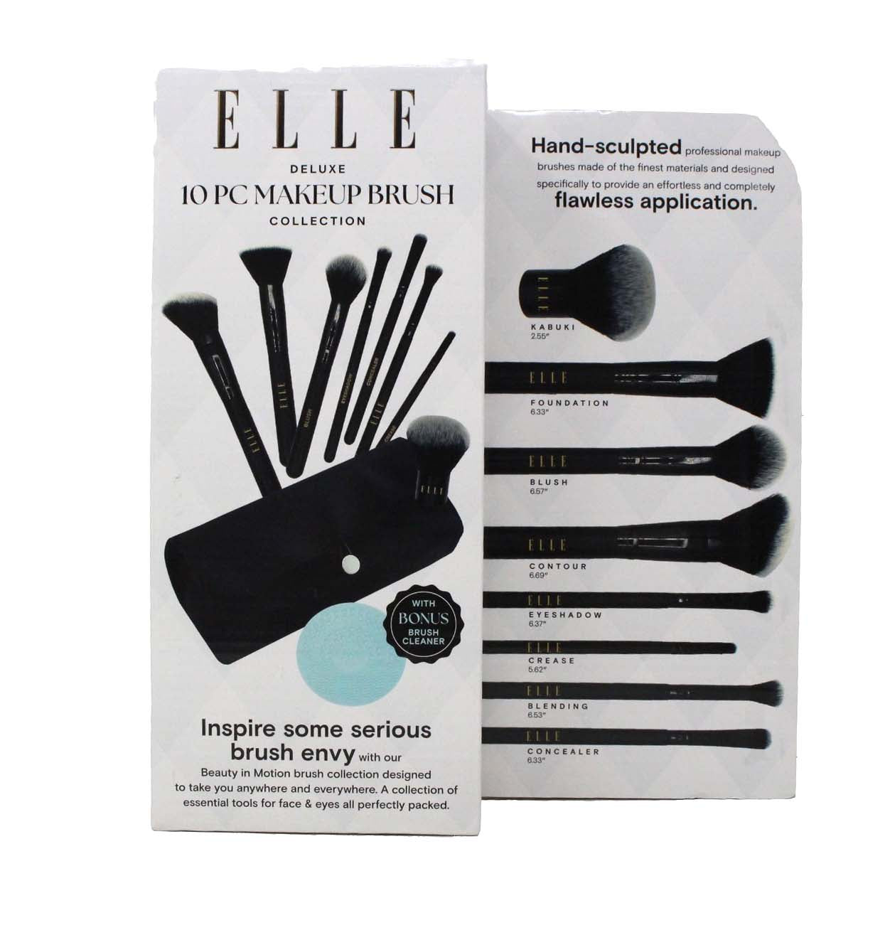Elle - Deluxe 10 Piece Makeup Brush Collection