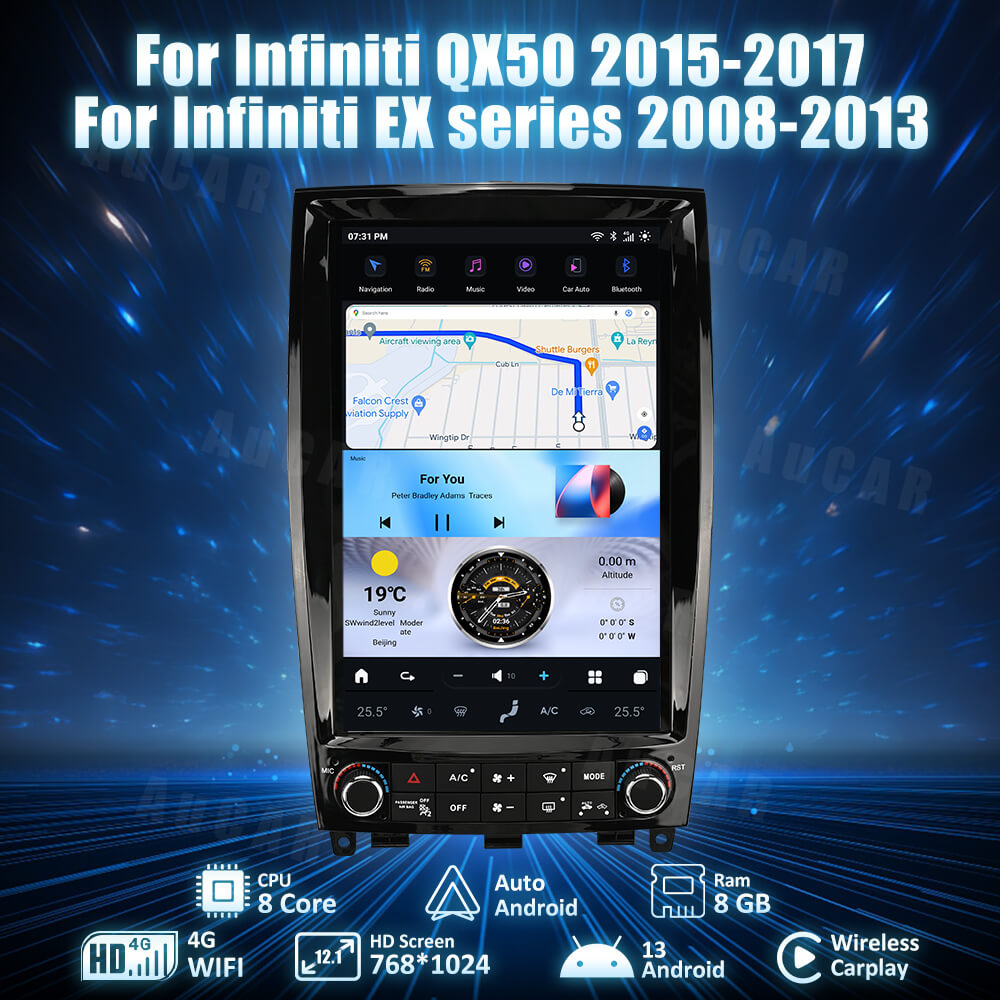 Smart Head Unit For Infiniti Qx50 2008-2013, 2015-2017 12.1 Inch Screen Android 13