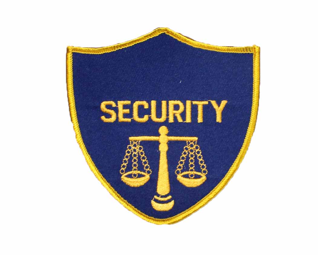 Blue/Yellow Scales Of Justice Security Guard Patch by Solar 1
