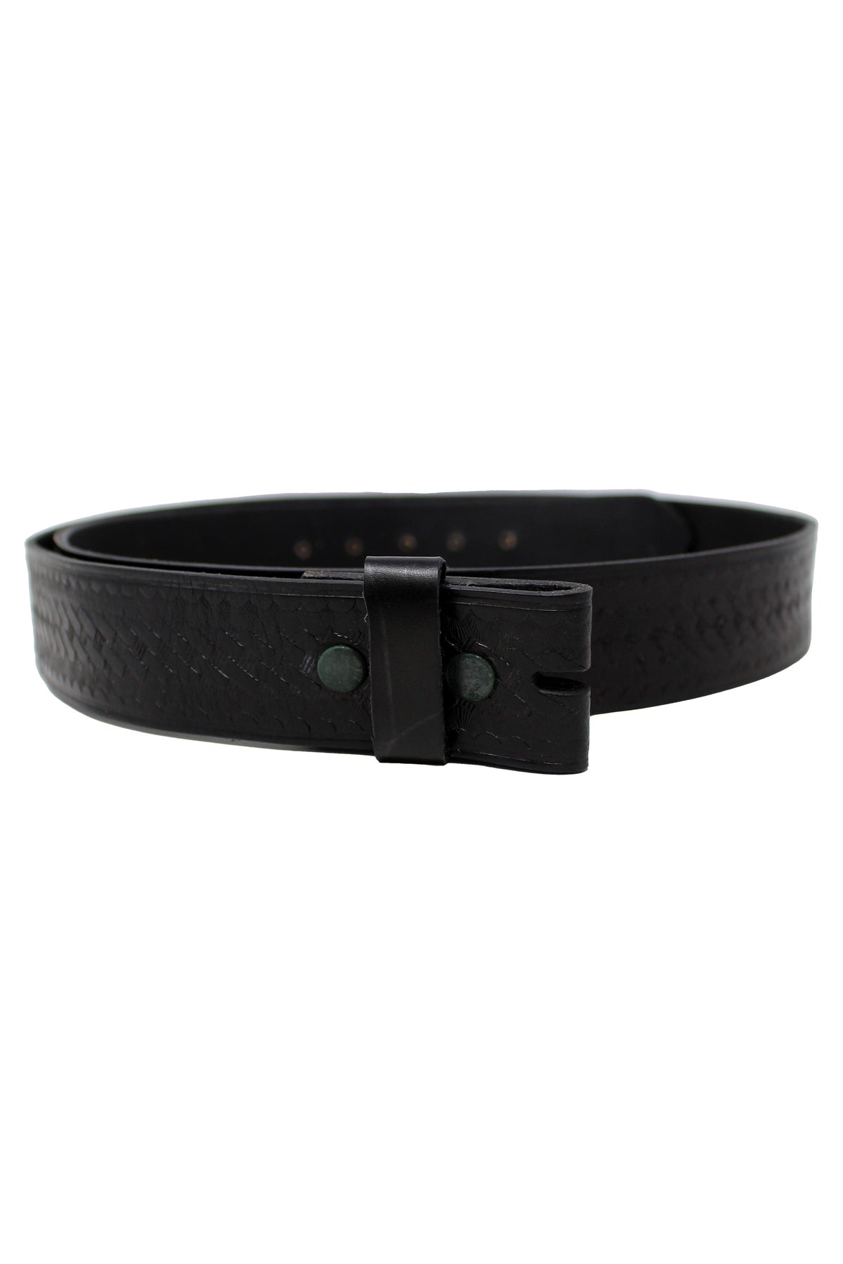 Solar 1 Duty Gear 54 Inch Waist Basketweave Leather Garrison Belt (Black)