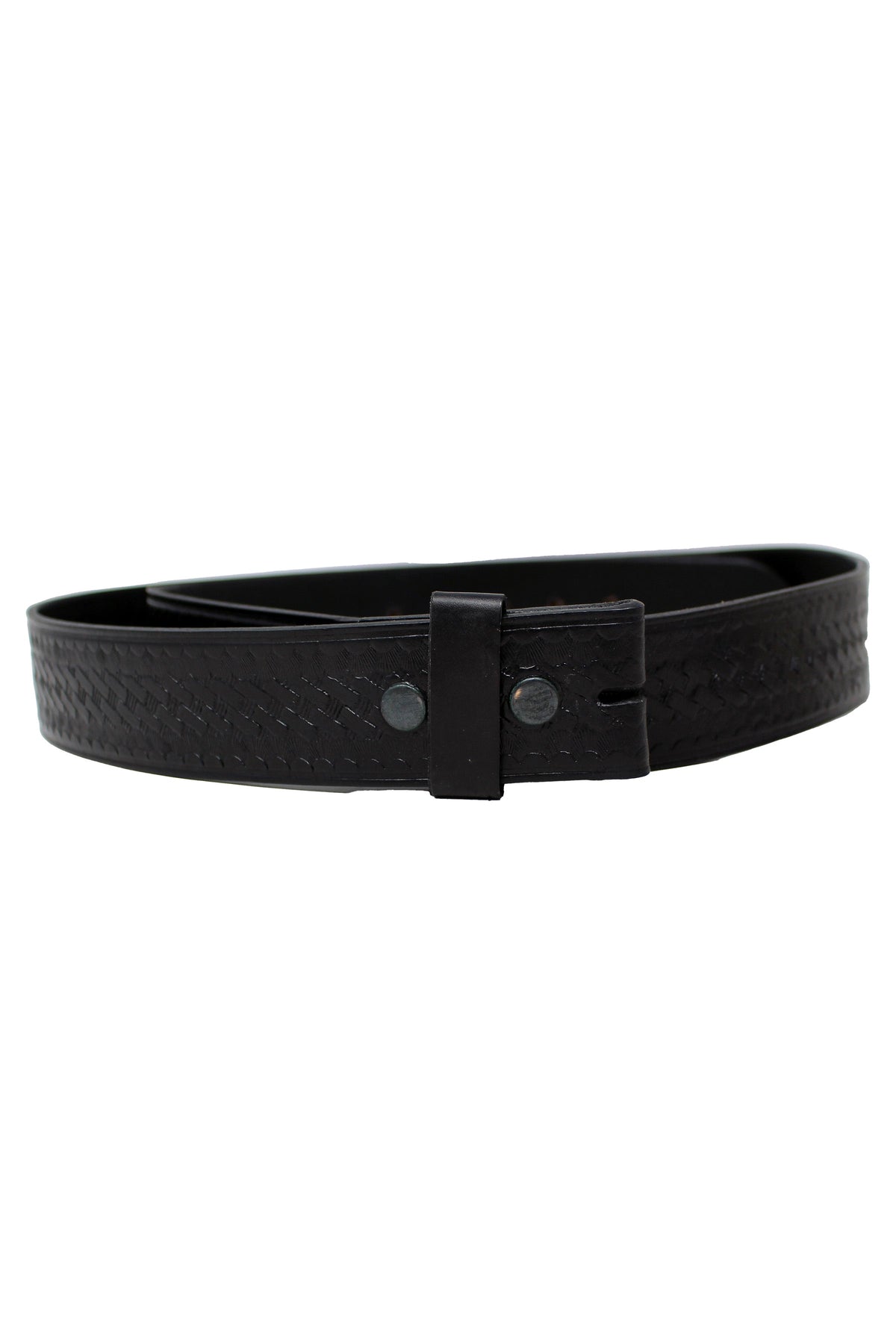 Solar 1 Duty Gear 50 Inch Waist Basketweave Leather Garrison Belt (Black)