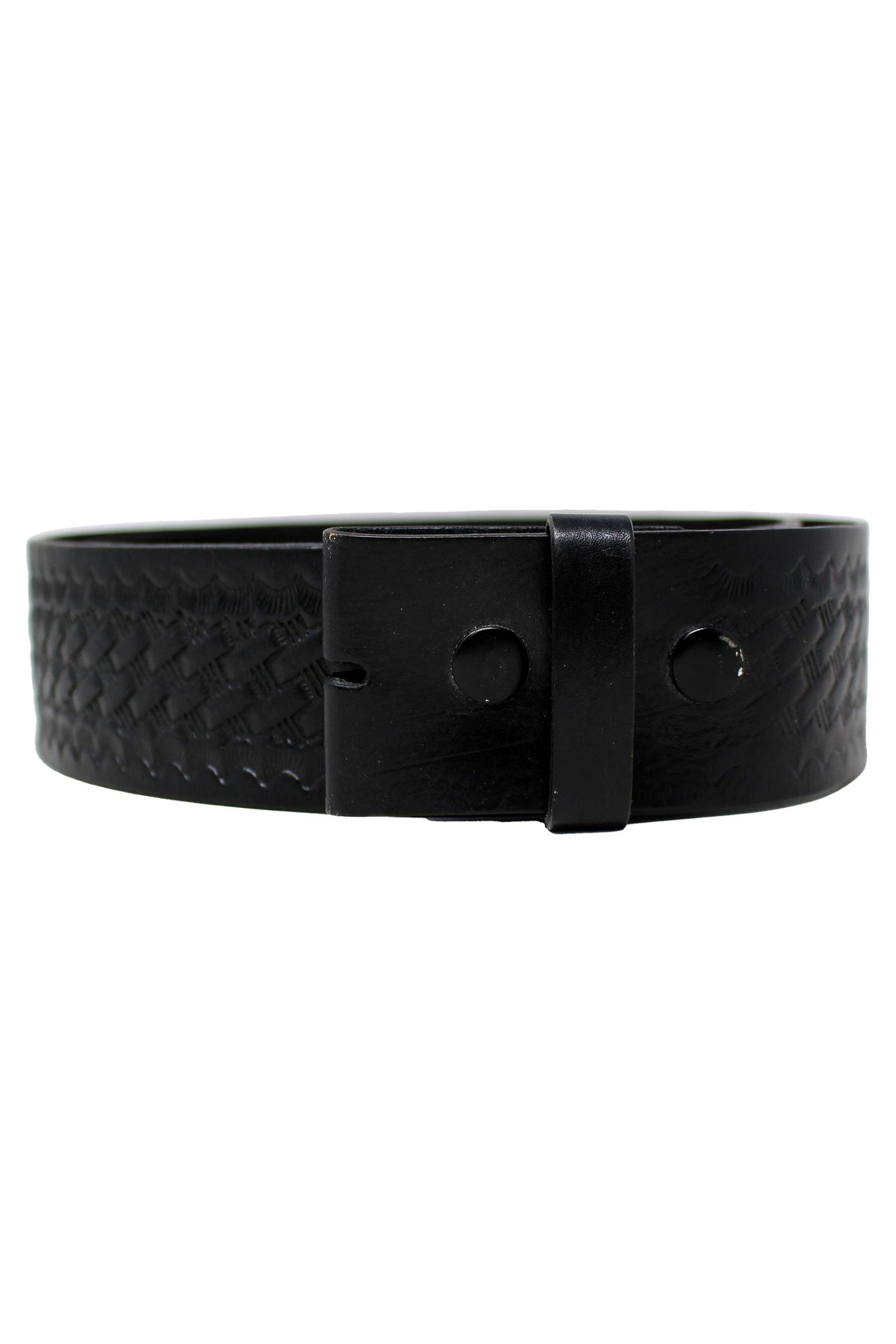 Duty Gear 36 Inch Waist Basketweave Leather Belt (Black)
