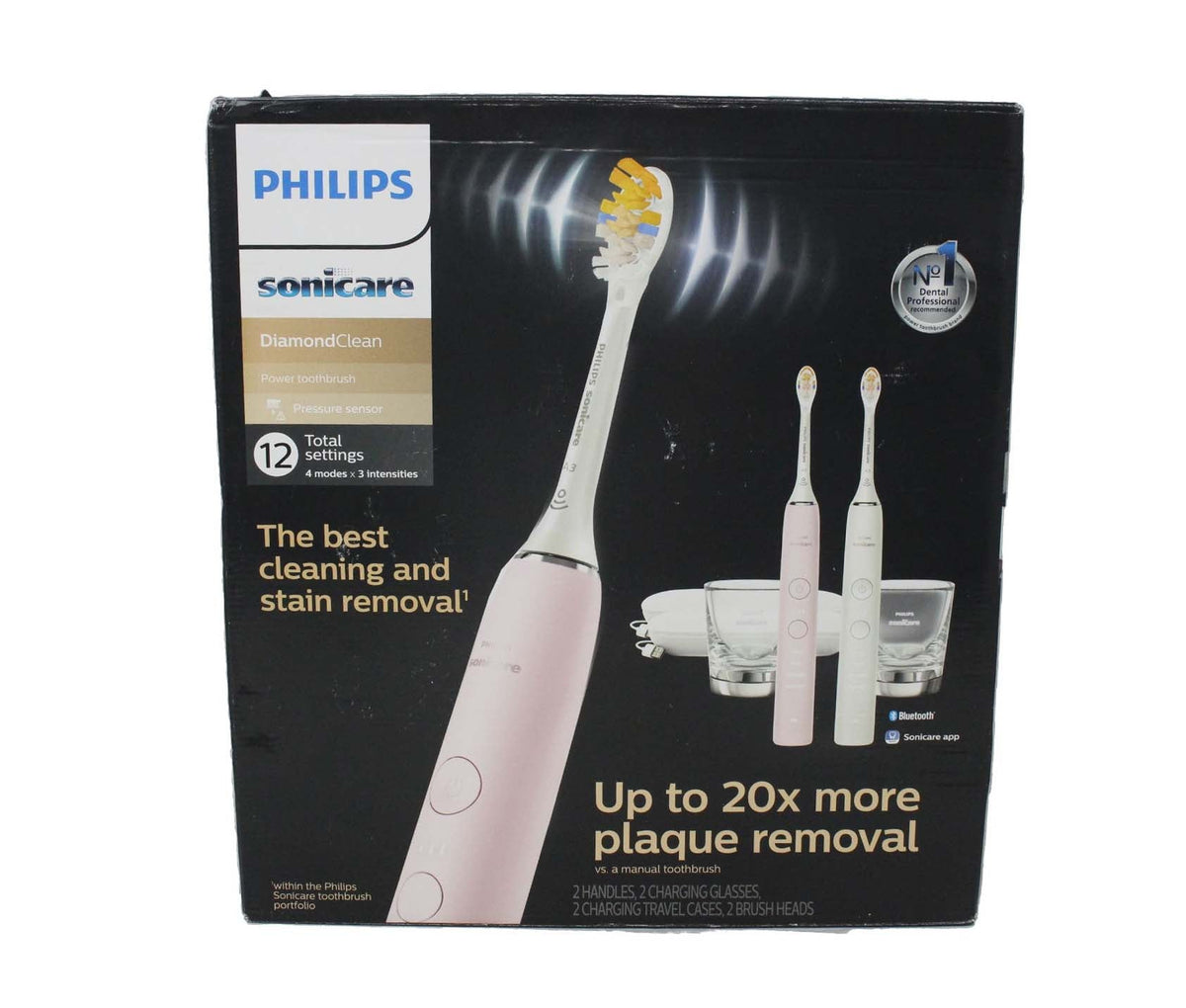 Philips Sonicare DiamondClean Power Toothbrush Set (Pink/White)
