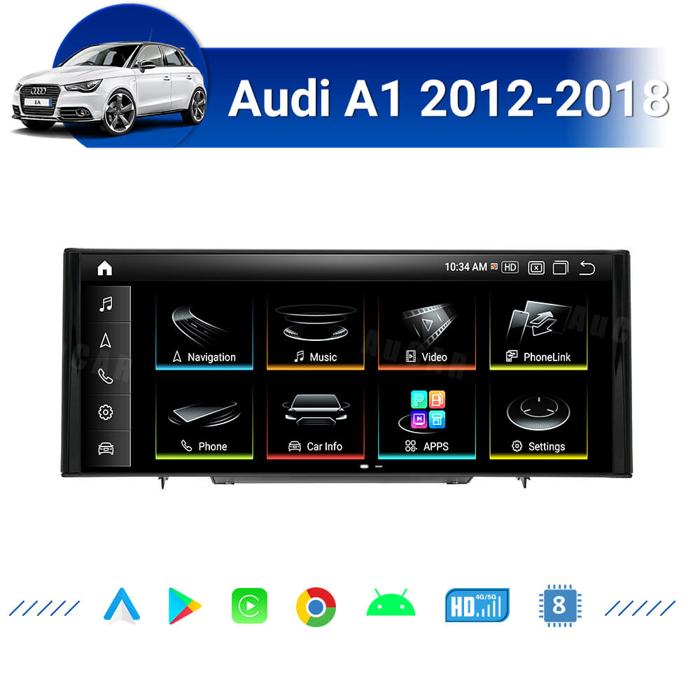 Smart Head Unit For Audi A1 2012-2018 12.3 Inch Screen Android 13