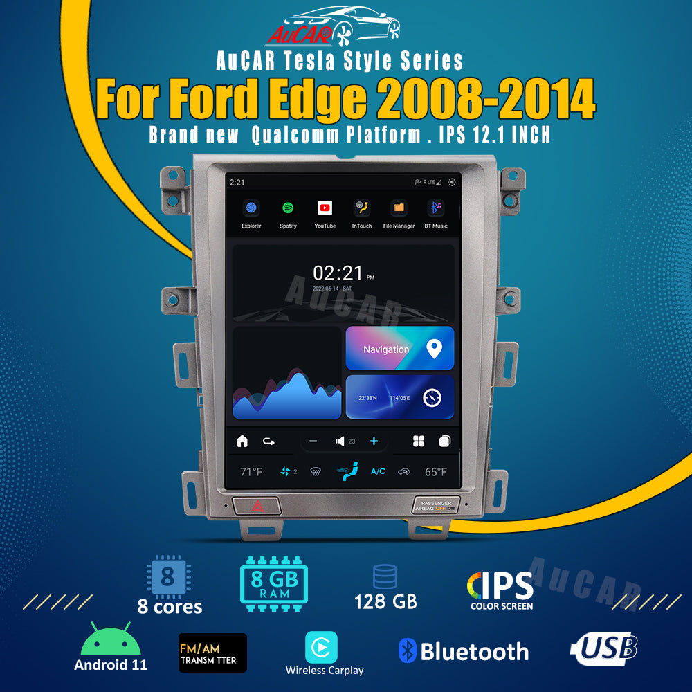 Smart Head Unit For Ford Edge 2008-2014 12.1 Inch Screen Android 11