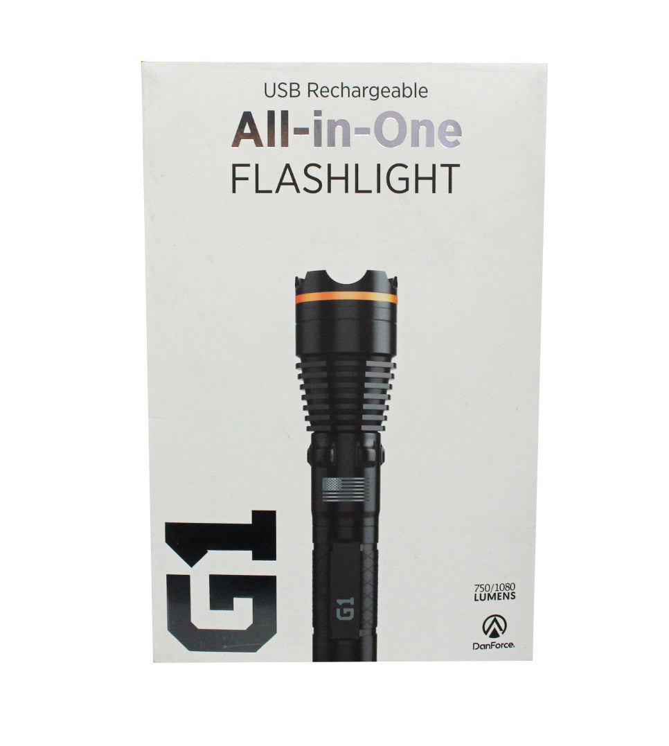 G1 USB Rechargeable All-in-One Flashlight 750/1080 Lumens