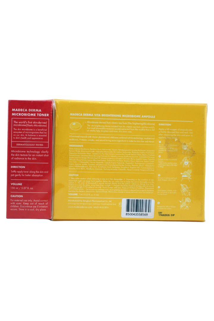 Madeca Derma Illimnating Vita Brighting Microbiome Ampoule & Toner 5.07 Ounce