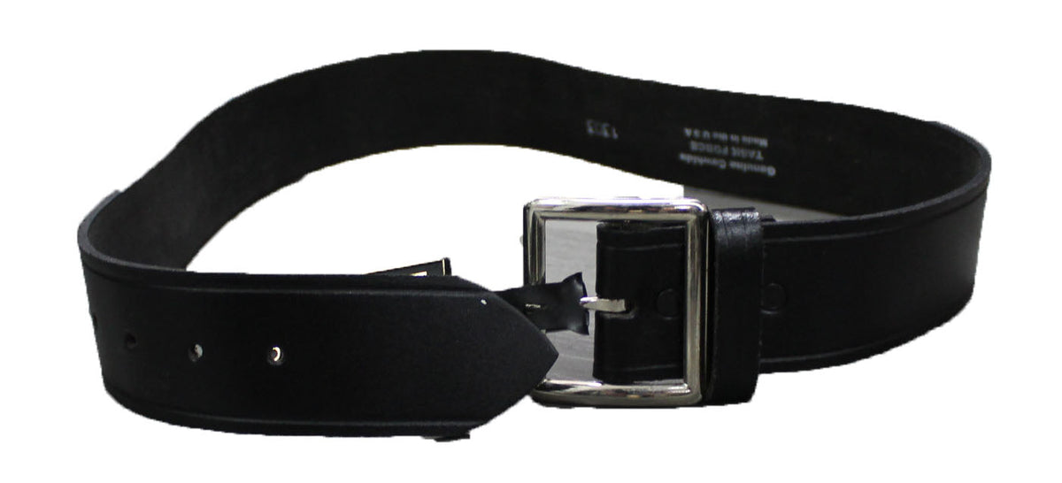 Security Guard 50 Inch Waist Leather Belt Black (Worn Once) by Solar 1