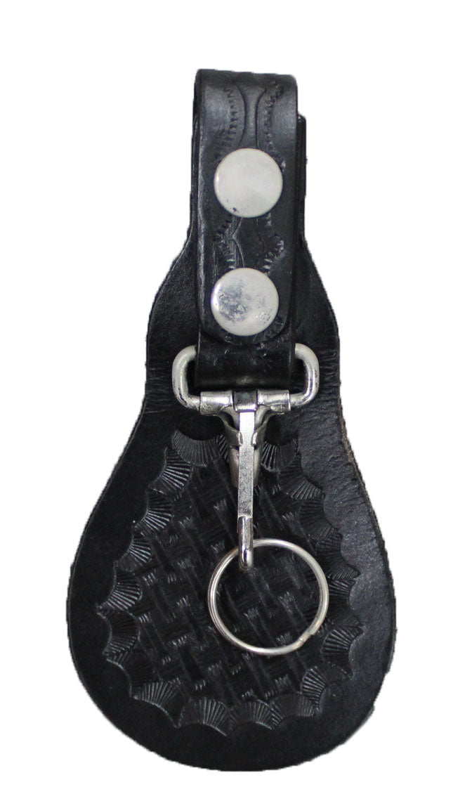 Duty Gear Basketweave Leather Key Ring Holder Black by Solar 1