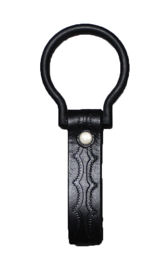 Duty Gear Leather Standard Ring Flashlight Holder Black by Solar 1