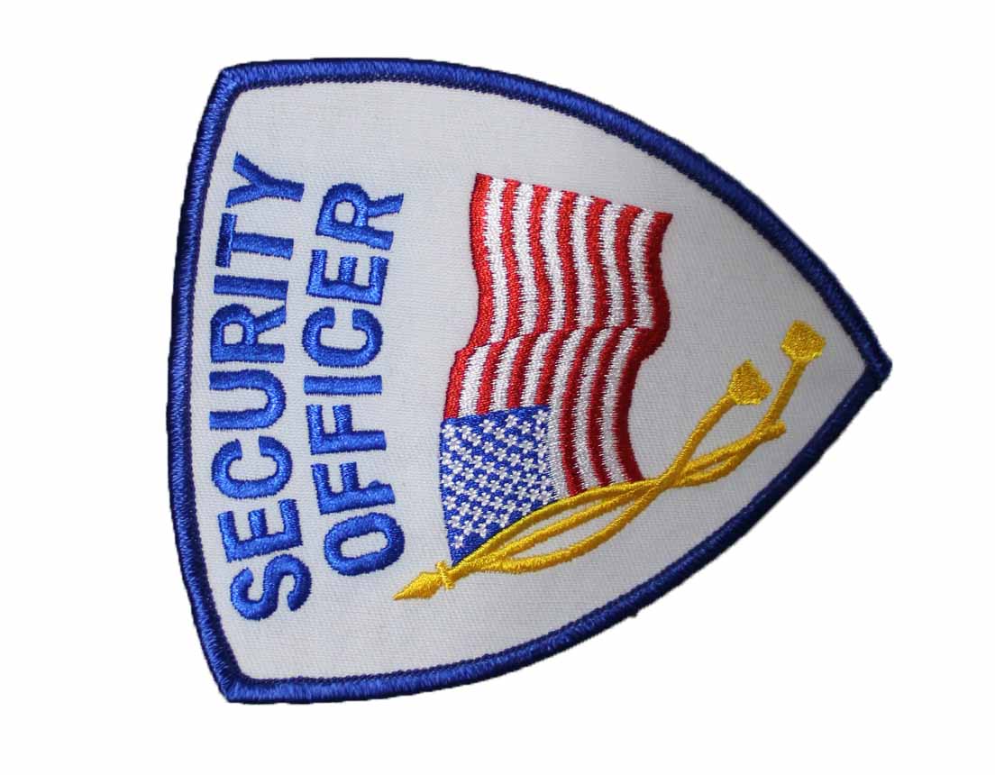 White/Royal Blue American Flag Security Officer Patch by Solar 1